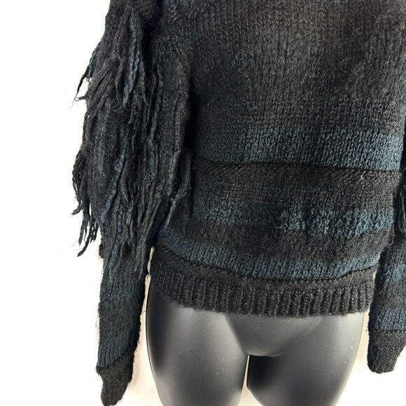 Ulla Johnson Delma Alpaca Chunky Knit Fringe Puff Sleeve Sweater Size P XS - Picture 6 of 12